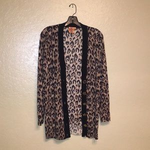 Tory Burch Leopard Cardigan